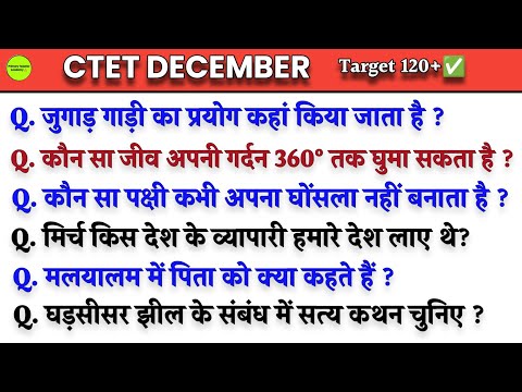 CTET में बार-बार Repeat होने वाले प्रश्न | CTET | CTET Keywords | CTET Top Questions | CTET December