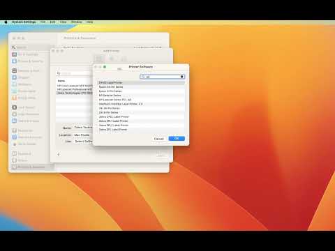 Here's how to add a Zebra thermal printer in macOS Ventura