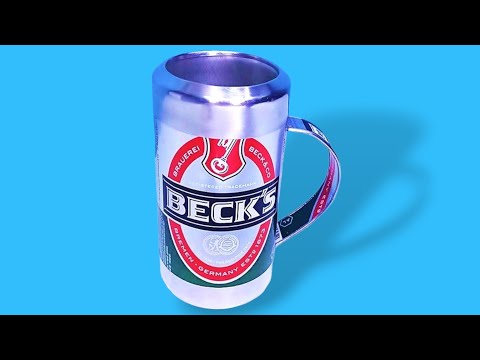 how to Make Amazing Cups  with handle Using Soda Cans and recyclable materiales