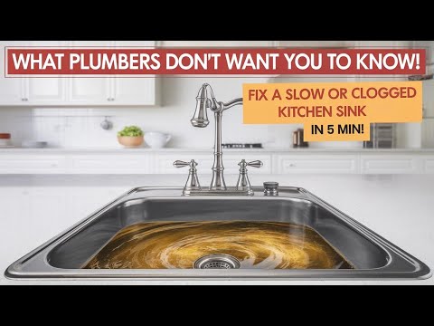 FASTEST Way to Unclog Your KITCHEN SINK DRAIN Without a Plumber! Save hundreds of dollars!