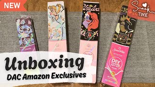 Unboxing FOUR Diamond Art Club Amazon Exclusive Kits! Beginner and Budget Friendly Disney Snacks!