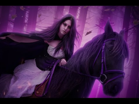 Photo manipulation speed art Fantasy effect (dark purple) PHOTOSHOP CS6