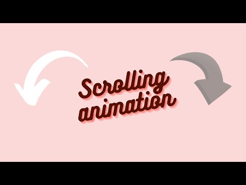 Scrolling animation using HTML CSS JAVASCRIPT