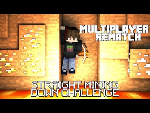 Minecraft, Straight Mining Down Challenge (MULTIPLAYER) REMATCH