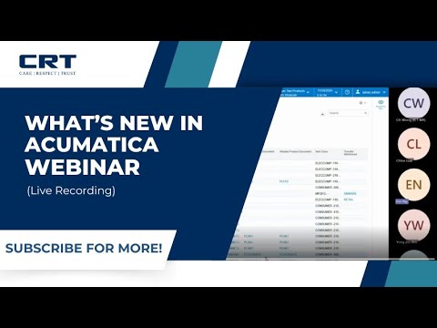 What’s New In Acumatica Webinar (Live Recording)