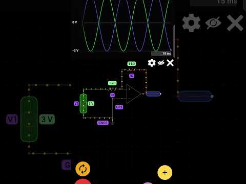 Inverting Op amp Circuit Simulation #opamp #engineering #engineer #circuit