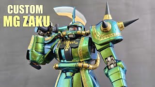 [307] Custom Build: MG Zaku II Dozle Zabi Use - Using Armored Komodo Chromaflair Pigment