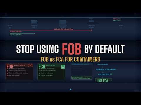 FOB vs FCA for Container Shipping — Which One Fits Modern Export Flows?
