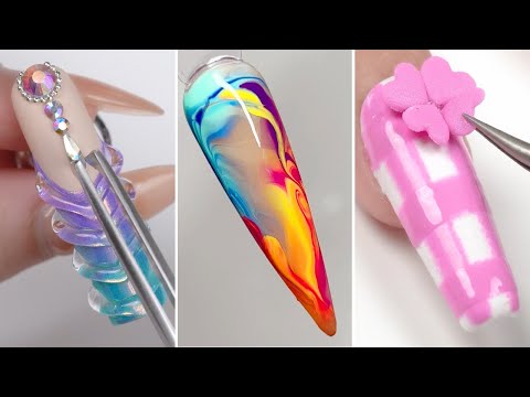 🌸 Top 30 Nail Art Designs 2025 💅 3D Acrylic, Marble & Crystal Nails | Creative Nail Artist Ideas