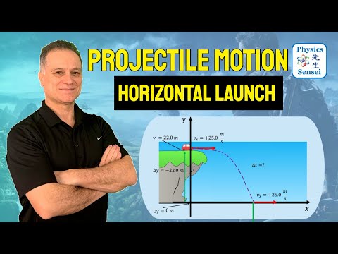 Projectile Motion Horizontal Launch (motion In Two Dimensions) Problem Solution #projectilemotion
