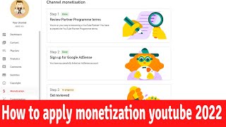 How to apply monetization youtube 2022