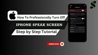 How to Turn Off Speak Screen on iPhone – Quick & Easy Guide!