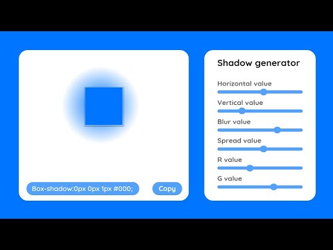 How to make Shadow generator using HTML, CSS, JavaScript || pure JavaScript