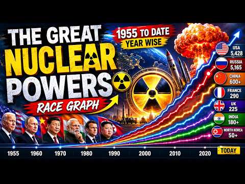 The Great Nuclear Powers ☢️ in World | 1955 to 2023 | Year Wise