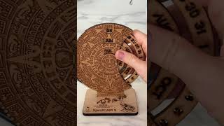 Aztec calendar by Arcmex. Robotic laser cutting #sprutcamrobot #cadcam #lasercutting #mexico