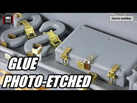 How to glue photo etched parts to a model - VMS Flexy 5K working with photo etched parts tutorial