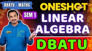 🔴LIVE | LINEAR ALGEBRA | DBATU MATHS 1 | ENGINEERING FIRST YEAR | DBATU SEM 1 #dbatu #dbatumaths1