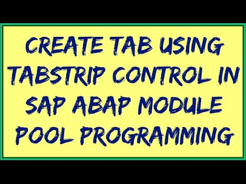 Create Tab strip in SAP ABAP Module pool | Tabstrip Control In SAP ABAP | Tab strip in sap abap