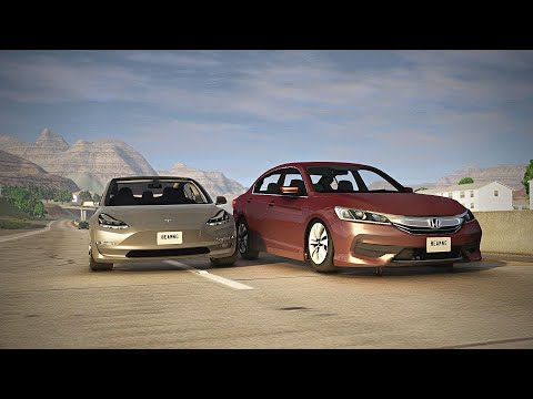 BeamNG Drive - Realistic Freeway Crashes #1