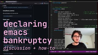 Emacs bankruptcy – fix your Emacs and your life