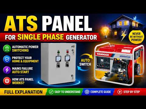 ATS Panel for a Single Phase Generator / How Automatic Transmission Switch works?