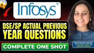 Finally Infosys DSE / SP Previous Year Questions | Must Solve Before Exam | Ex-Microsoft Ma’am