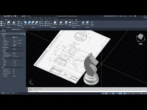AutoCAD tutorial : How to draw a chess piece. (Horse)