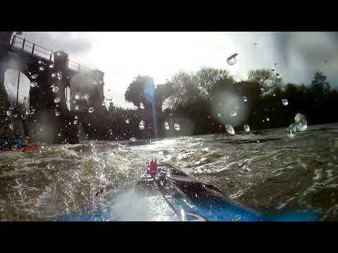 Kayaking at sluices near Dutton Locks 25Oct2020