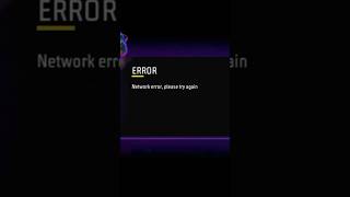 Free Fire Network Error Problem Fix 2025 | Network Error Please Try Again Problem Fix| #shorts
