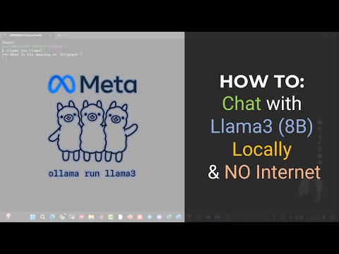 HOW TO: Chat with LLAMA3-8B Locally Without Internet