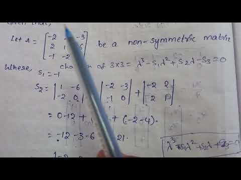 Finding the characteristic equation of 3×3 matrices(Telugu) Example #matrices #mathematics #vector