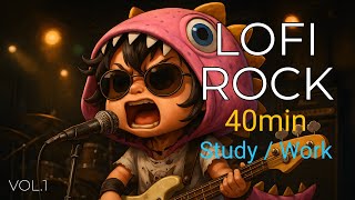 Study & Focus Music | Lofi Rock Mix [40min] VOL.1 | Energetic Beats for Productivity & Motivation