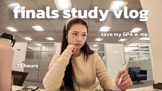 PRODUCTIVE finals STUDY vlog 📚: save my GPA with me, study motivation, realistic