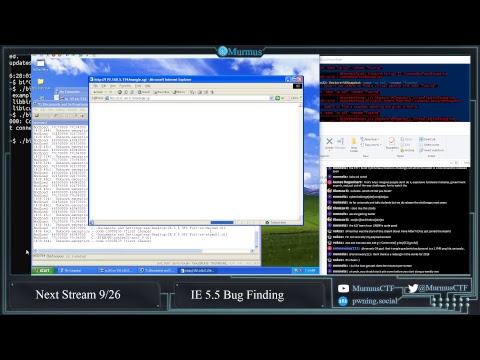 Stream Recording: Lua CTF Challenge Writing and IE 5.5 Bug Finding
