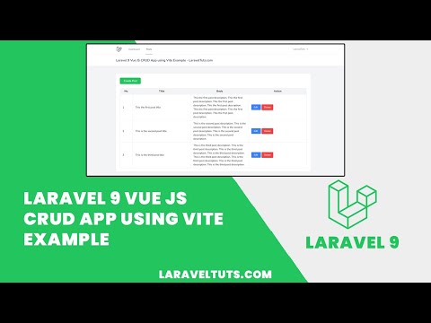 Laravel 9 Vue JS CRUD App using Vite Example