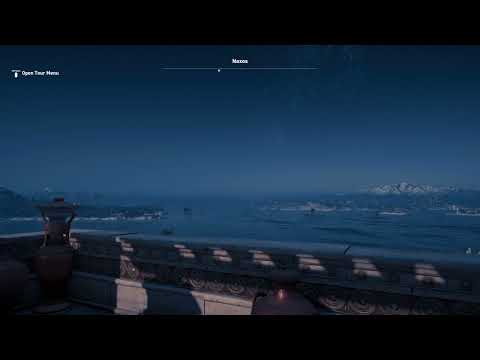 Ancient Greek Rooftop Ambience - ASMR for Sleep Relaxation Sea Nature - Asassin's Creed Odyssy