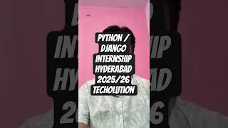Python Internship Alert | Techolution Hiring Interns in Hyderabad | Freshers Apply