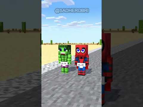 Who is the Fastest? Baby hulk Vs Baby spiderman Vs Baby Aaron -Minecraft ShortAnimation #shorts #fun