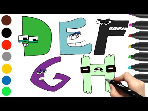 Alphabet Lore drawing easy ✐ (D E F G H) preschool