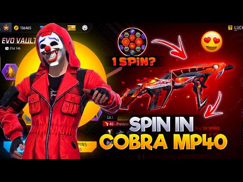 New Predatory Cobra Mp40 Event In Free Fire 🔥 || Spin In Evo Vault