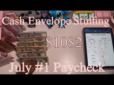 Cash Envelope Stuffing | July #1 Paycheck | #cash envelopes|