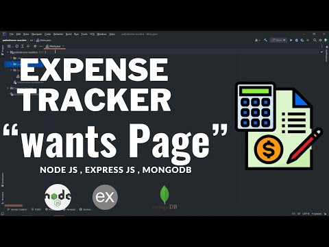 [code vlog 2 🚀] Expense Tracker : UI design and "WANT" Page code || Nodejs, Express, MongoDB