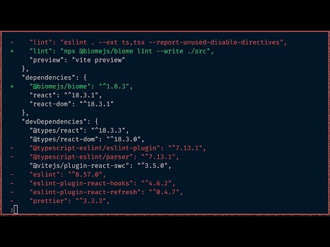 I replaced my linting & formatting setup with Biome