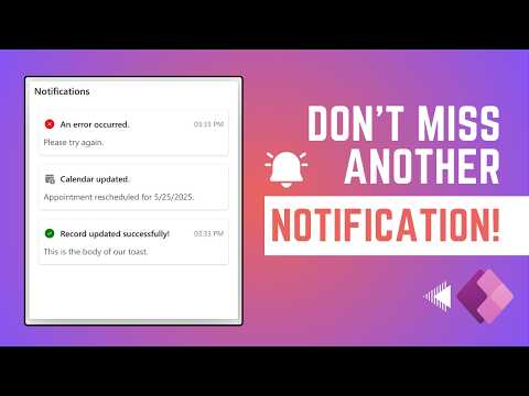 Notification Center in Power Apps