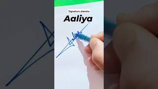How to style the name of Aaliya..#calligraphicalphabets #stylish sign