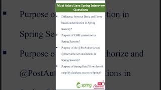 IMP Java Spring Interview Questions