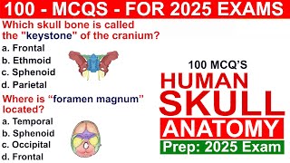 Skull and Bones | Skull Anatomy | Human Anatomy mcqs | Anatomy of Skull | bones | skeletal system