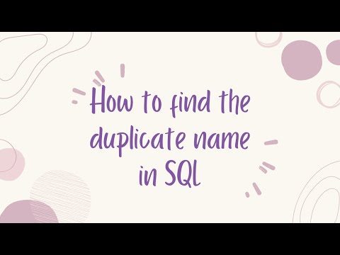 How to find the duplicate name in SQL || SQL Interview Question  ||MOST Frequently asked question.