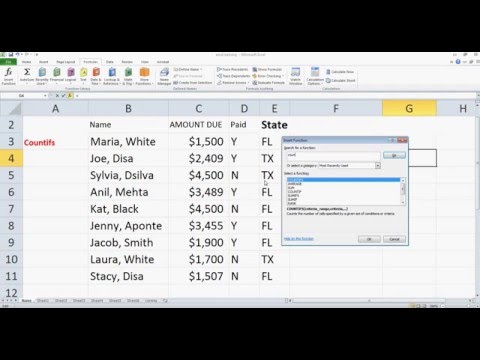 Excel: CountIFs