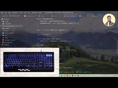 ASMR Programming: URL Shortener Backend in Node.js + Express (No Talking, Keyboard Sounds) || Part 2